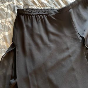 Black Dressbarn Plus Size Dress Pants with a Split Overlay